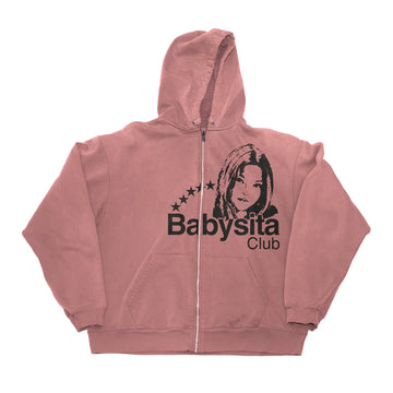BABYSITA CLUB ZIP - UP HOODIE (SALMON) - LvCiudvd