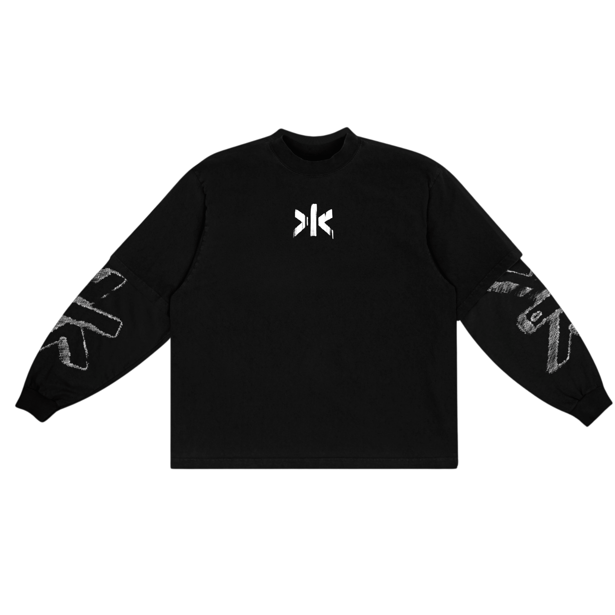 >|< OMAKASE DOUBLE LAYER TEE BLACK ON BLACK - LvCiudvd