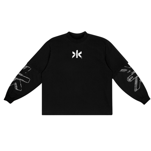 >|< OMAKASE DOUBLE LAYER TEE BLACK ON BLACK - LvCiudvd